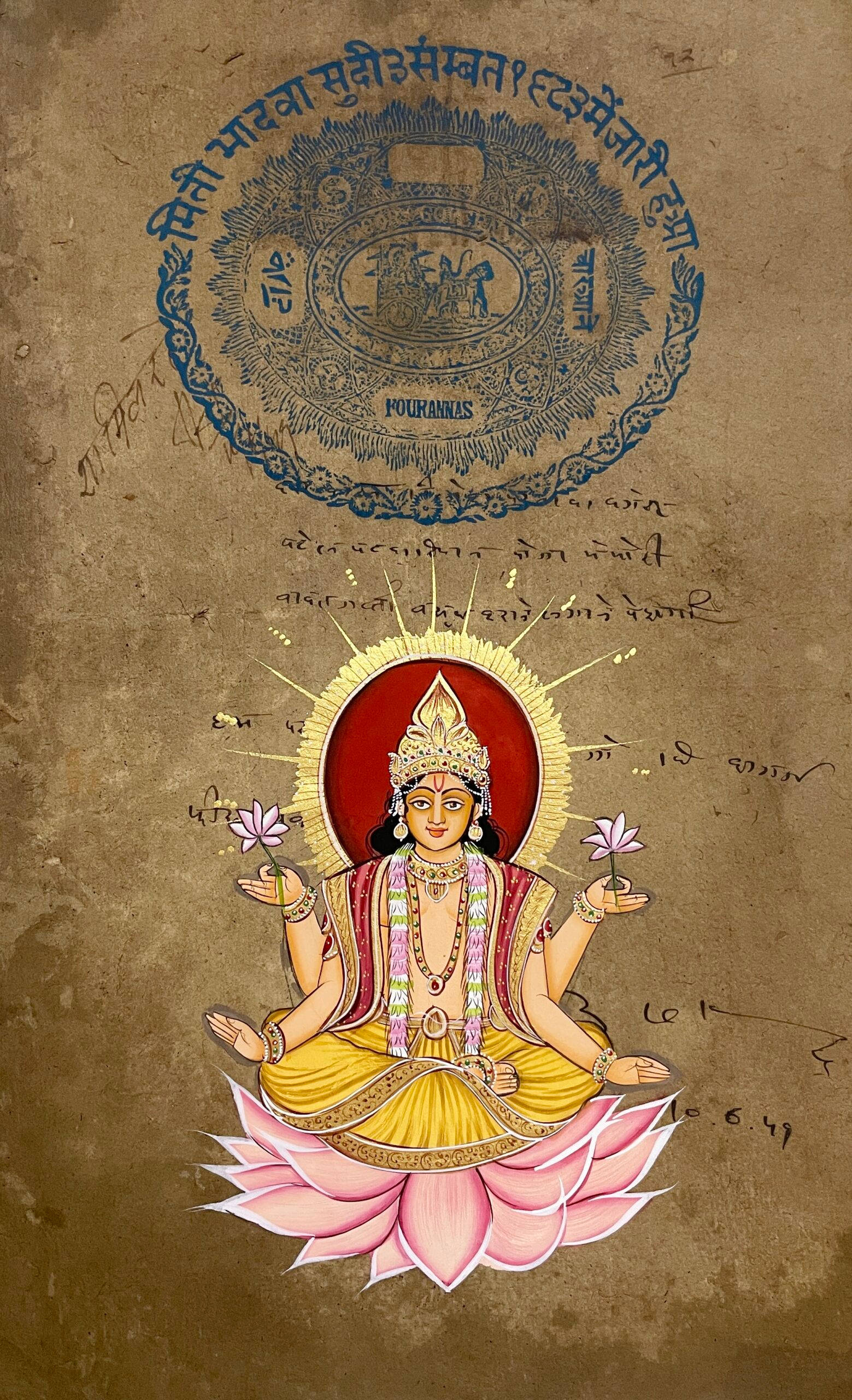सूर्य भगवान कमल पर विराजमान वॉलपेपर