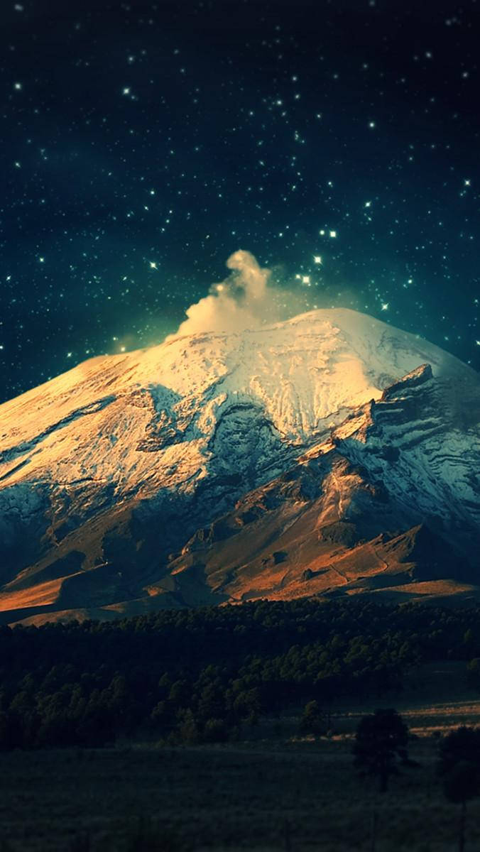 स्टारी माउंटेन फॉर आईफोन एसई वॉलपेपर