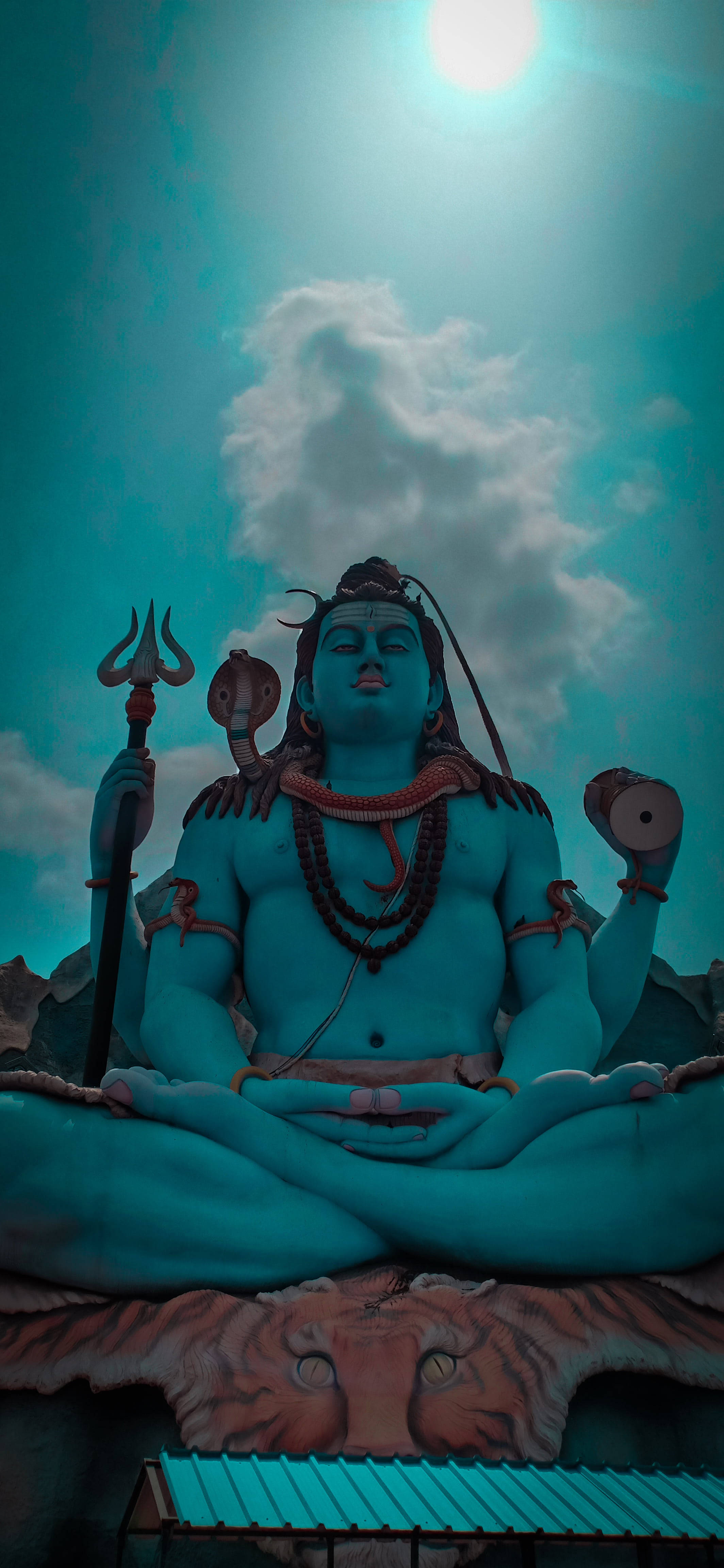 हर हर महादेव नीली प्रतिमा वॉलपेपर