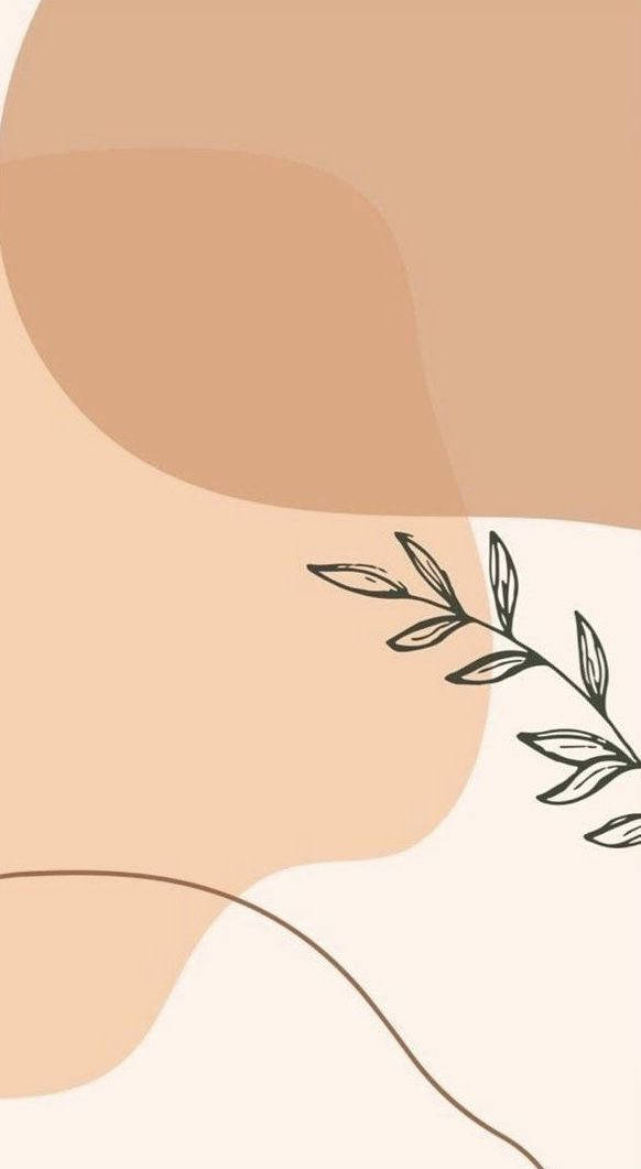 हल्के भूरे रंग की पत्तियों का सौंदर्यपूर्ण समूह वॉलपेपर