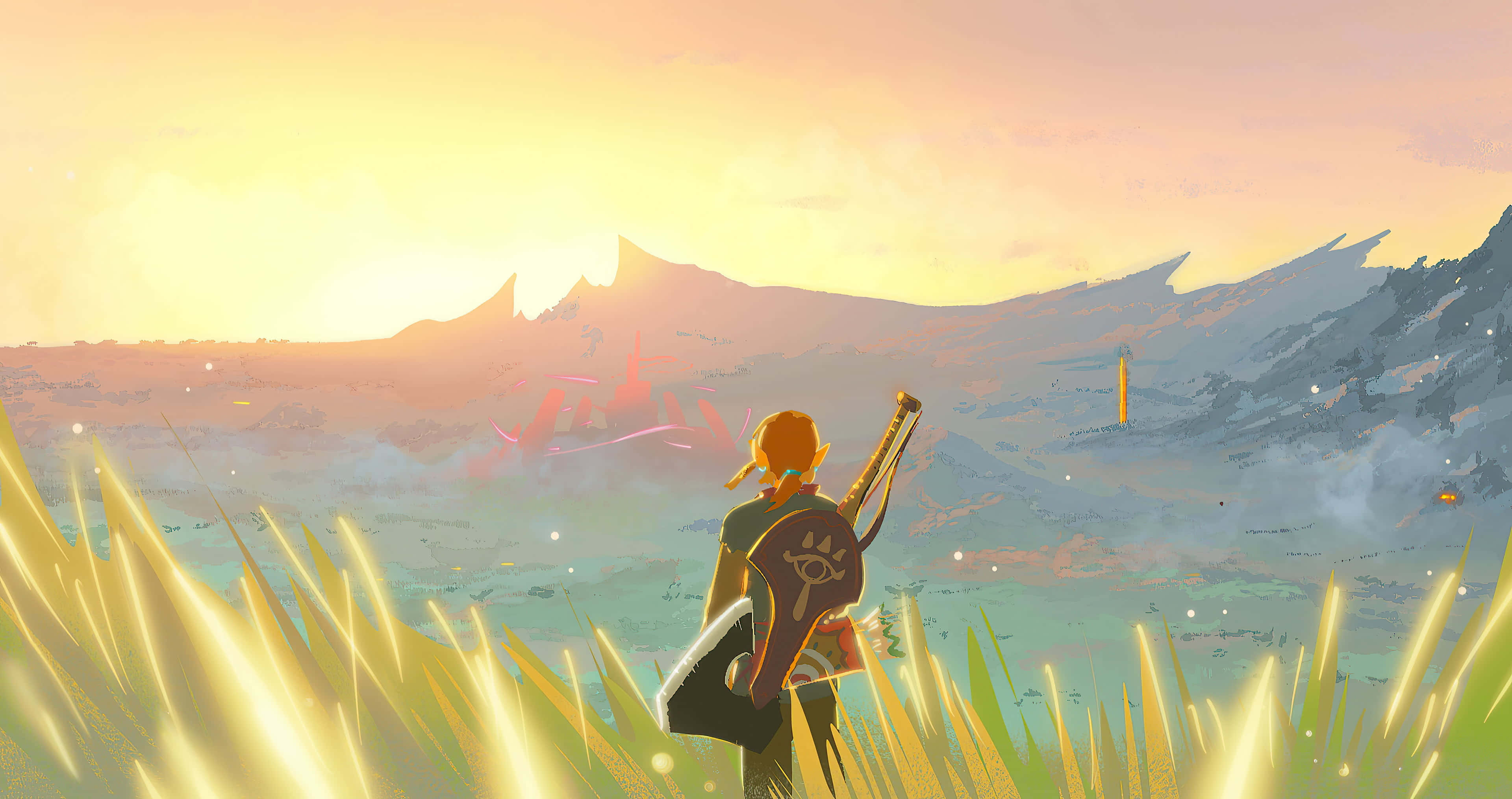 हीरूल की रहस्यमयी दुनिया का अन्वेषण करें Legend Of Zelda में वॉलपेपर