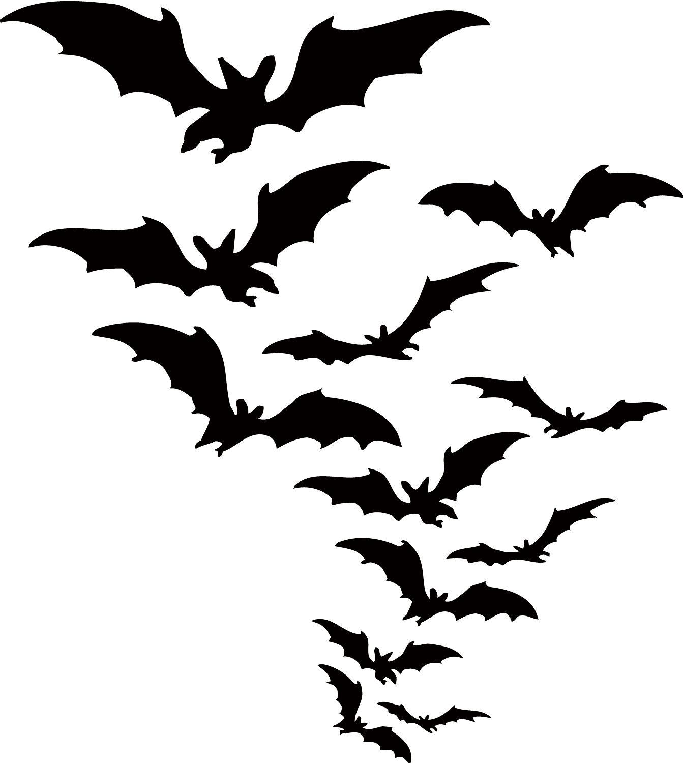 हैलोवीन चमगादड़ सिल्हूट रात का आसमान वॉलपेपर