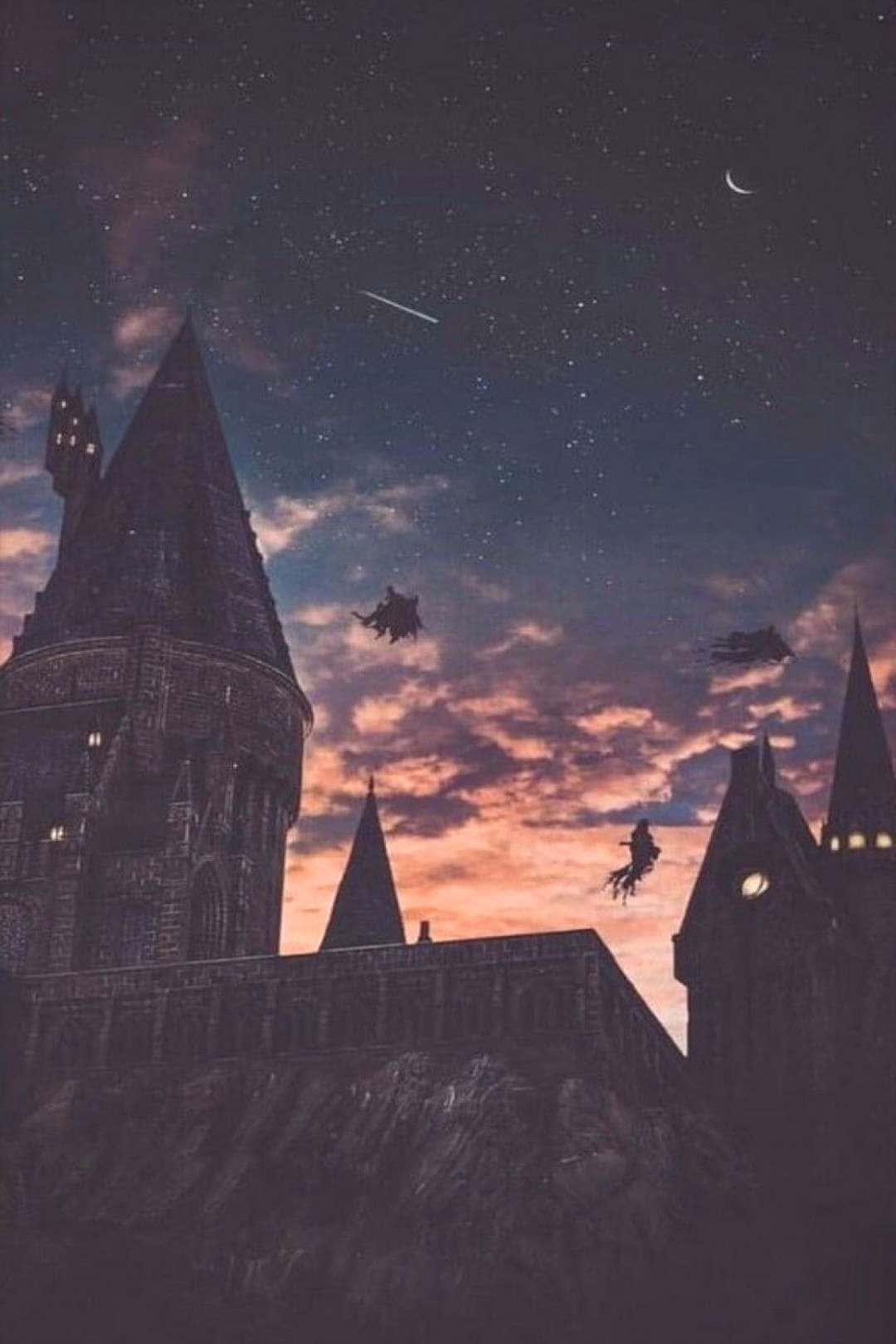 हॉगवर्ट्स की ओर उड़ान वॉलपेपर