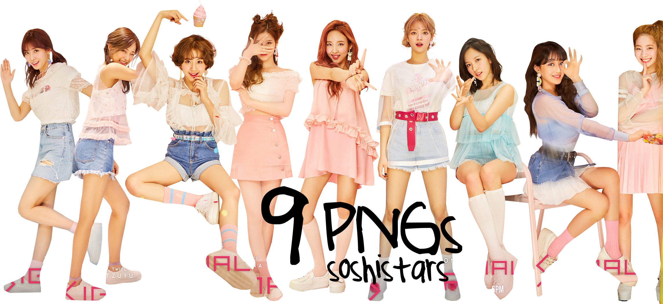 트와이스 멤버 파스텔 의상 वॉलपेपर