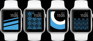 Apple Watch नीले थीम वाले इंटरफ़ेस वॉलपेपर — Apple Watch वॉलपेपर