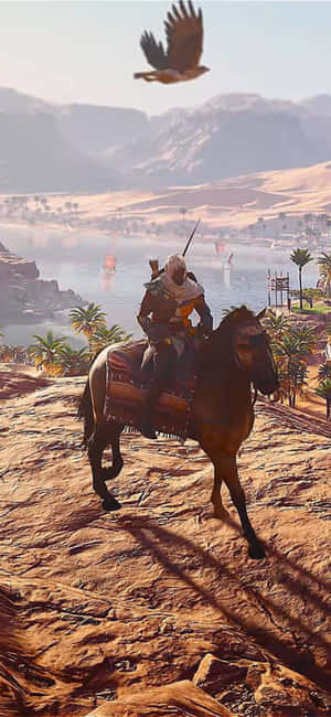 iPhone X Assassin's Creed Origins पृष्ठभूमि — गैलेक्सी S25 अल्ट्रा वॉलपेपर