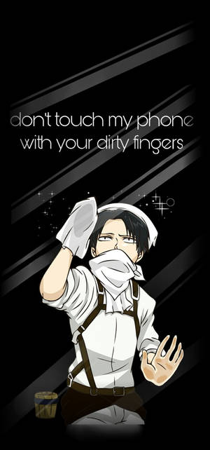 Attack On Titan पात्र Levi स्क्रीन वॉलपेपर — आईफोन 18 प्रो वॉलपेपर