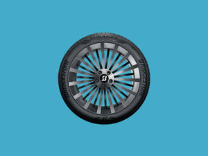 Bridgestone Turanza QuietTrack टायर की उच्च गुणवत्ता वाली छवि — पेस्टल नीला वॉलपेपर