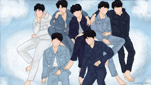 BTS 2020 एनिमेटेड आर्ट — बीटीएस एस्थेटिक वॉलपेपर