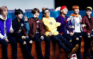 BTS का प्यारा फैनमीट मोमेंट — प्यारा बीटीएस वॉलपेपर