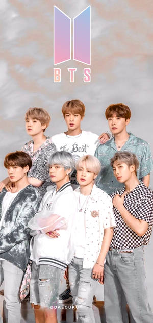 BTS लॉकस्क्रीन लोगो के साथ — गैलेक्सी S25 अल्ट्रा वॉलपेपर