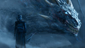 Game of Thrones नाइट किंग और ड्रैगन वॉलपेपर