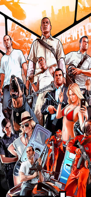 iPhone X Grand Theft Auto V पृष्ठभूमि — ओप्पो F31 वॉलपेपर