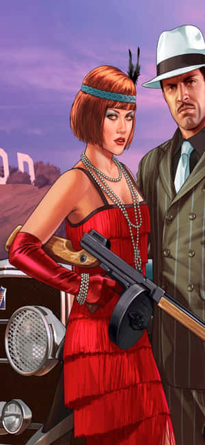iPhone X Grand Theft Auto V पृष्ठभूमि — गैलेक्सी S25+ वॉलपेपर