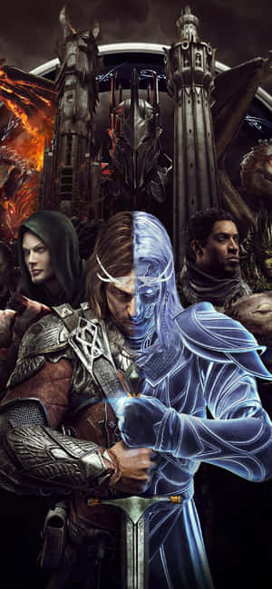 iPhone X Shadow Of Mordor बैकग्राउंड — गैलेक्सी A54 वॉलपेपर