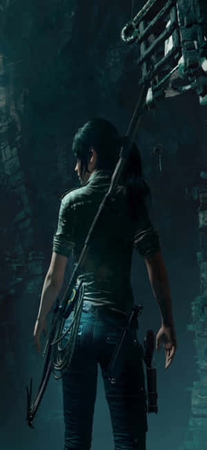 iPhone X Shadow Of The Tomb Raider बैकग्राउंड — गैलेक्सी S24 एफई वॉलपेपर