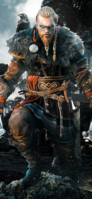 iPhone XS Assassin's Creed Valhalla बैकग्राउंड — ओप्पो K14x वॉलपेपर