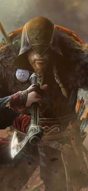 iPhone XS Assassin's Creed Valhalla बैकग्राउंड — Realme Narzo 100 Lite वॉलपेपर