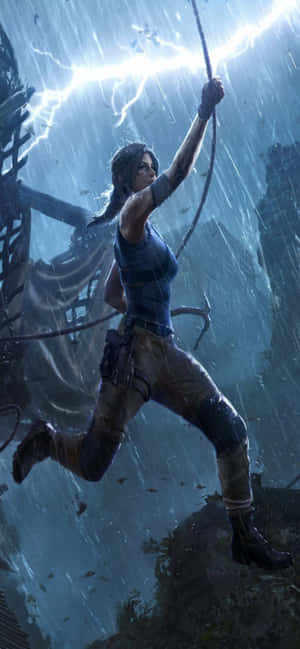 iPhone Xs Max Rise Of The Tomb Raider पृष्ठभूमि — आईफोन एक्सएस वॉलपेपर