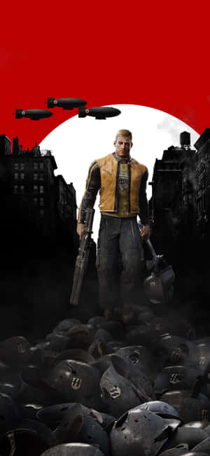 iPhone Xs Wolfenstein II बैकग्राउंड — आईफोन 14 प्रो वॉलपेपर