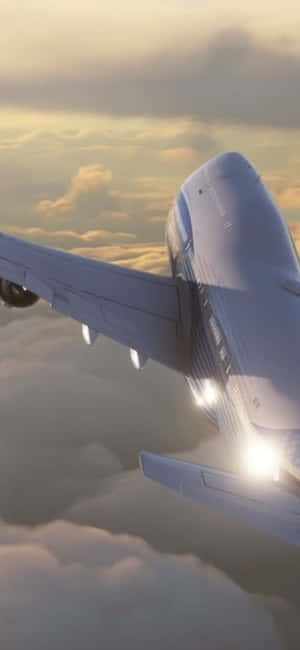 iPhone Xs Microsoft Flight Simulator बैकग्राउंड — गैलेक्सी S25 अल्ट्रा वॉलपेपर