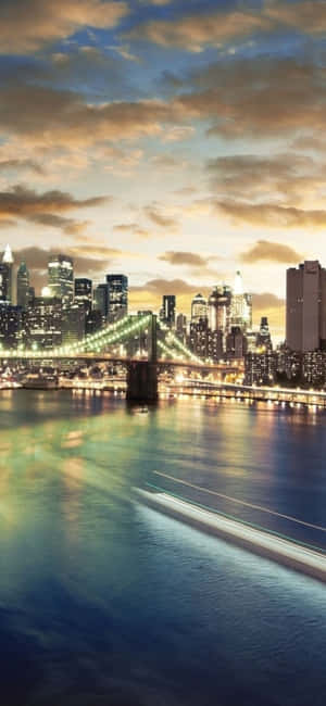 iPhone Xs NYC शहर पृष्ठभूमि — ओप्पो Find X10 E वॉलपेपर