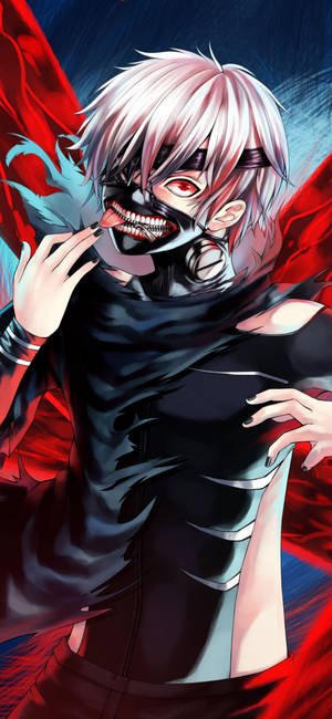 Ken जीभ बाहर Tokyo Ghoul iPhone — पिक्सल 9 प्रो वॉलपेपर
