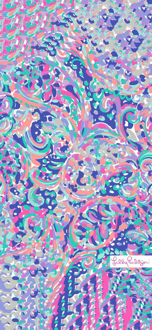Lilly Pulitzer बैंगनी एब्सट्रैक्ट आर्ट वॉलपेपर — आईफोन 15 प्रो मैक्स वॉलपेपर