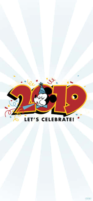Mickey Mouse नया साल — आईफोन 16 प्रो वॉलपेपर