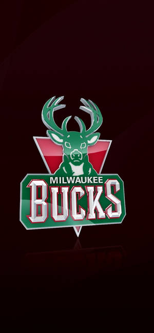 Milwaukee Bucks गहरे लाल रंग में वॉलपेपर — आईफोन 15 प्रो मैक्स वॉलपेपर