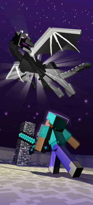 Minecraft पात्र चित्र — IQOO Z10 Lite वॉलपेपर
