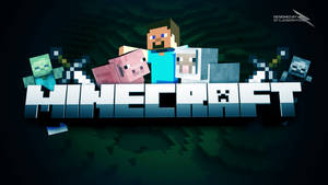 स्टीव Minecraft टेक्स्ट लोगो वॉलपेपर