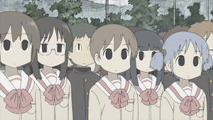 Nichijou के छात्र फीके रंगों में