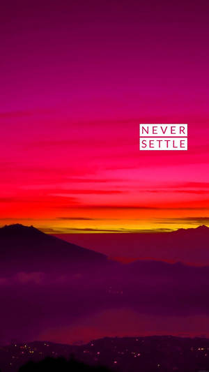 Oneplus Never Settle Dusk वॉलपेपर