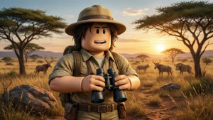 सवाना में एक Roblox अवतार के साथ सफारी एडवेंचर पर जाएं।