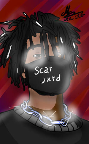 स्कार्लक्सर्ड रेड फैन आर्ट वॉलपेपर — 荣耀 Pad 10 वॉलपेपर