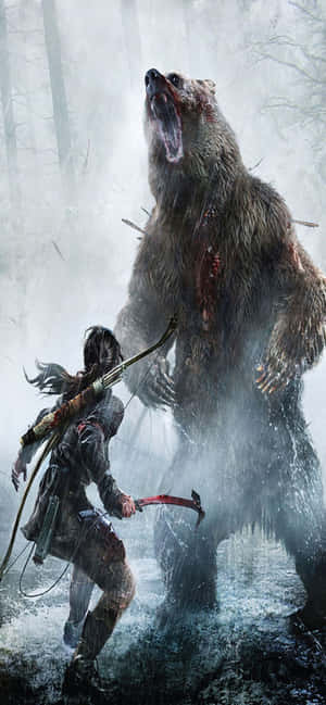 Iphone Xs Max Rise Of The Tomb Raider पृष्ठभूमि — गैलेक्सी A54 वॉलपेपर