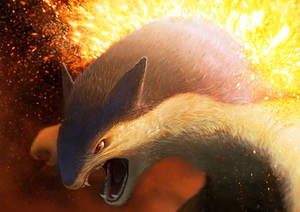 Typhlosion क्लोज़ अप एचडी — एनीमे डेस्कटॉप वॉलपेपर