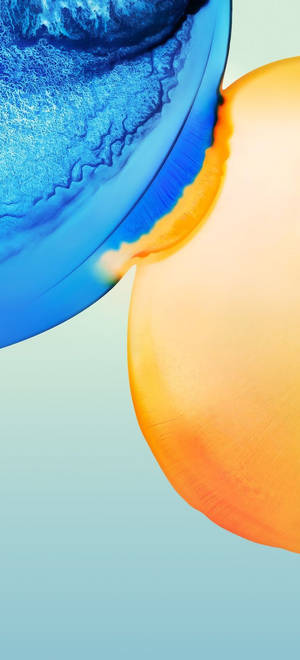 Vivo Y20 नीले और नारंगी बुलबुले — नोकिया G310 वॉलपेपर