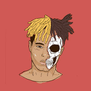 Xxxtentacion एनीमे आधा खोपड़ी रैपर वॉलपेपर — Xxxtentacion एनीमे वॉलपेपर