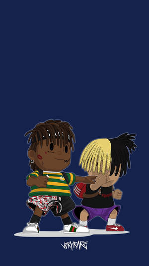 XXXTentacion और Juice Wrld एनीमे — एनीमे कपल जीफ वॉलपेपर