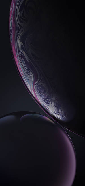 संगमरमरी गहरे बैंगनी रंग के अमूर्त बुलबुलों वाला iPhone XR वॉलपेपर — आईफोन एक्सआर वॉलपेपर