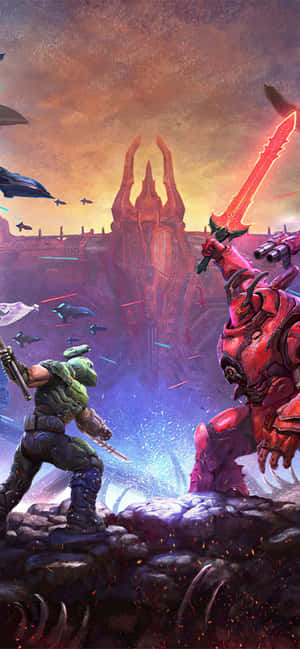 Doom Eternal iPhone — आईफोन 13 प्रो वॉलपेपर