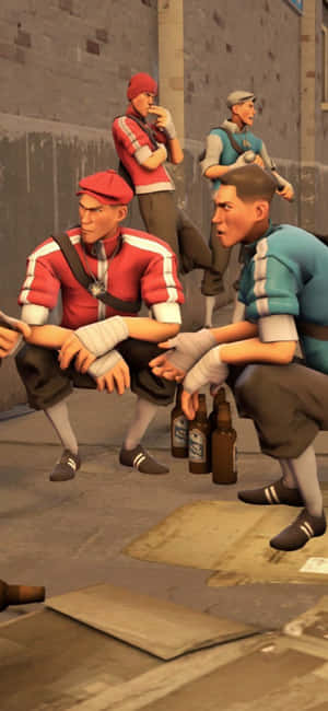 Iphone Xs Team Fortress 2 पृष्ठभूमि — गैलेक्सी S25 एफई वॉलपेपर