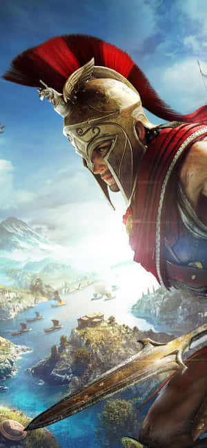 Android Assassin's Creed Odyssey पृष्ठभूमि — आईफोन 16 प्रो वॉलपेपर
