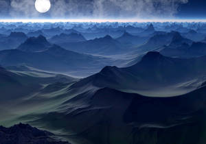 एस्थेटिक आईपैड एलियन ग्रह वॉलपेपर
