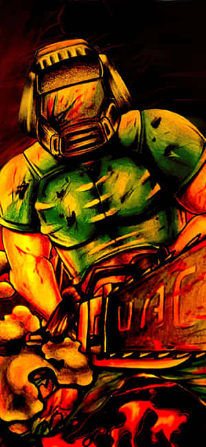 Pixel 3xl Doom Background — Vivo Y600i वॉलपेपर