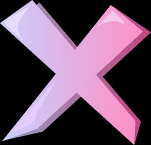 गुलाबी अक्षर X ग्राफिक