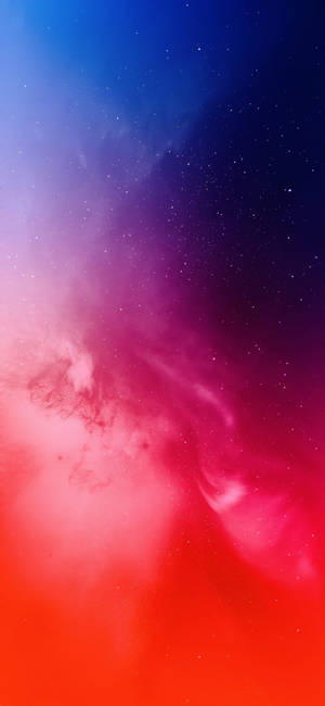 ग्रेडिएंट रेड iPhone में गैलेक्सी स्काई — सैमसंग S23 वॉलपेपर