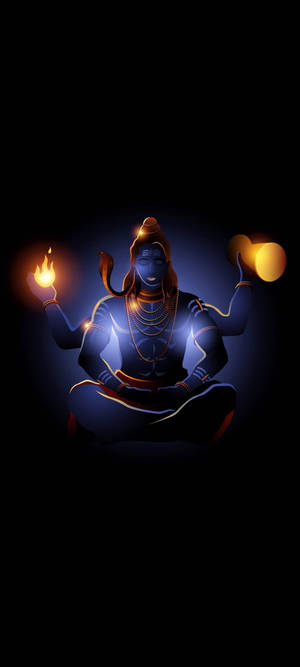 चमकता डार्क शिव — 20:9 वॉलपेपर